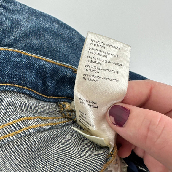 PILCRO The Cigarette High-Rise Slim Straight Jeans Cotton Blend Blue Size 31 - Picture 13 of 16